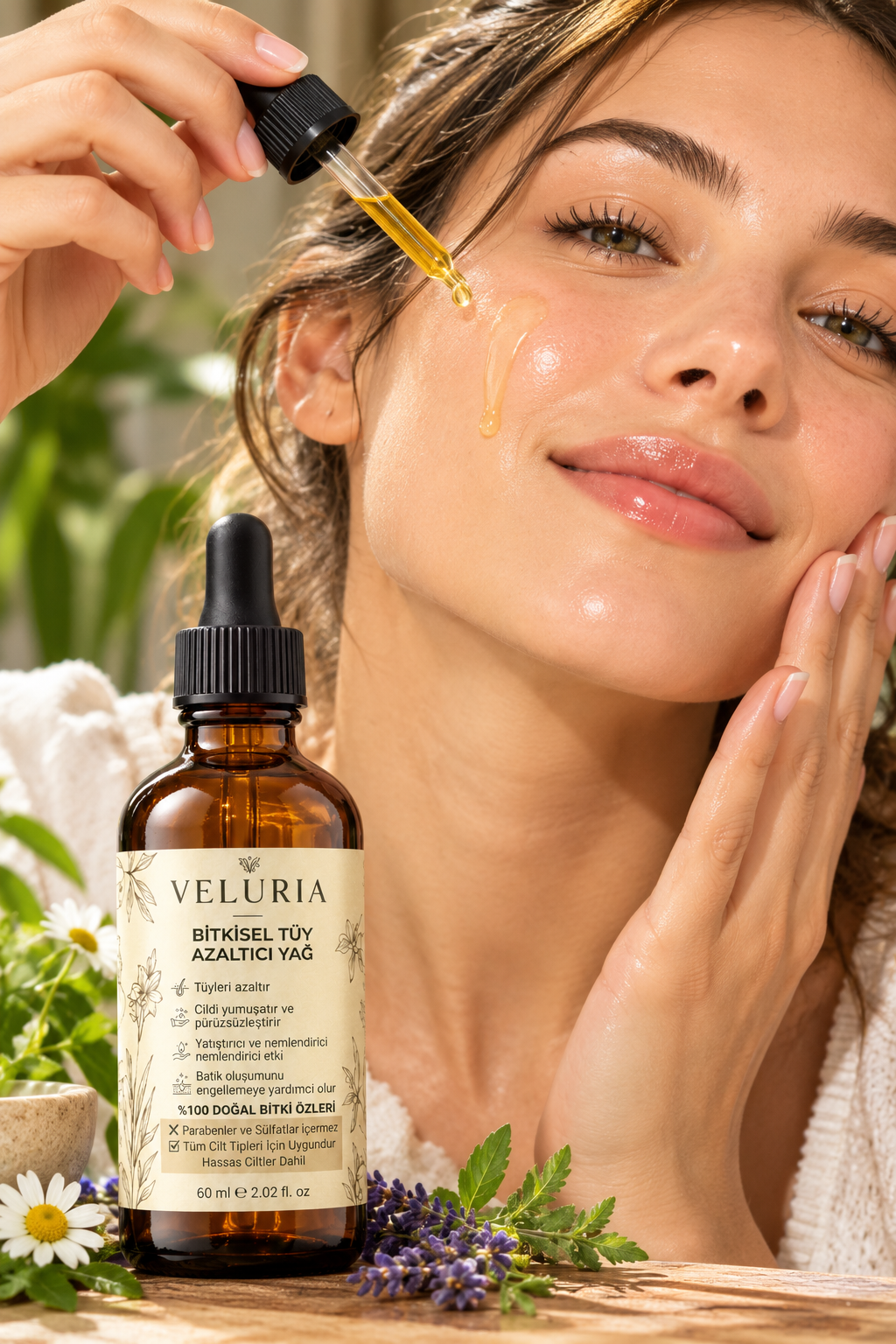 🌿 VELURIA Tüy Giderici Bakım Yağı